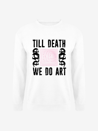 Unisex Round Neck Casual Skull Printed Long Sleeve Sweatshirt