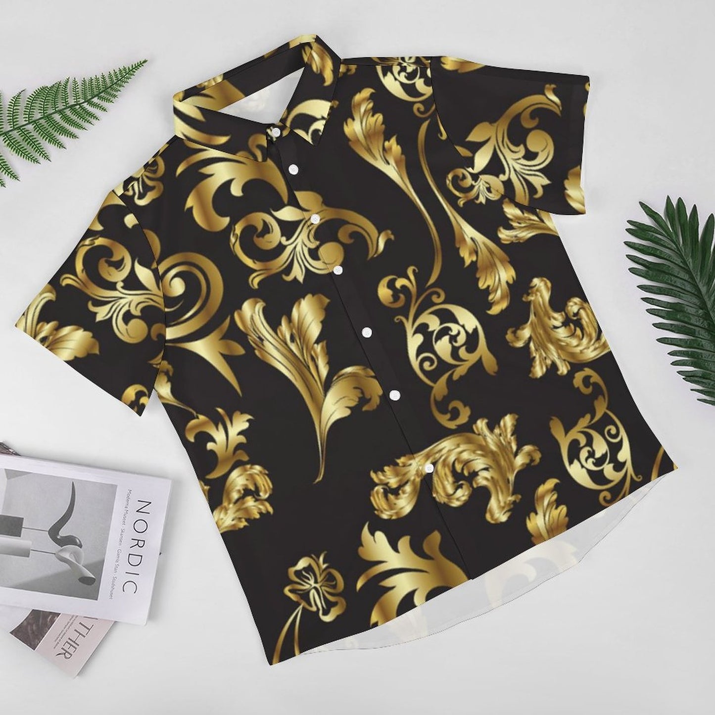 Men's Fashion Casual Printed Short Sleeve Shirts 2306100030