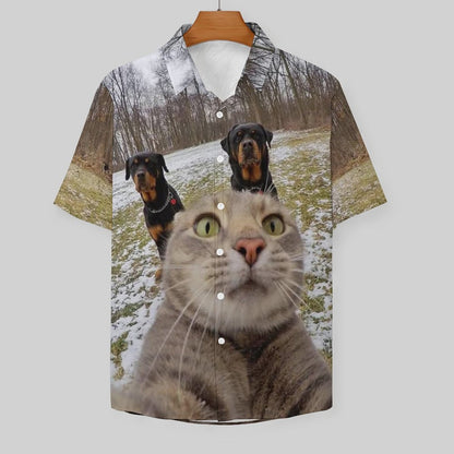 Men's Fashion Casual Printed Short Sleeve Shirts 2306103302