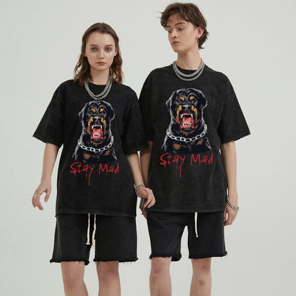 Unisex Vintage Solid Wash T-Shirts 2305102635