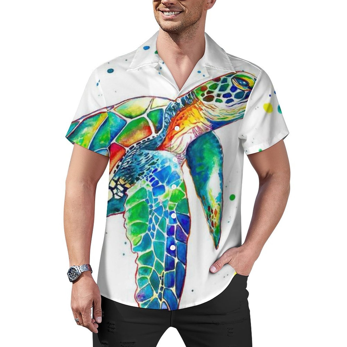 Men's Hawaiian Casual Short Sleeve Shirt 2305101812
