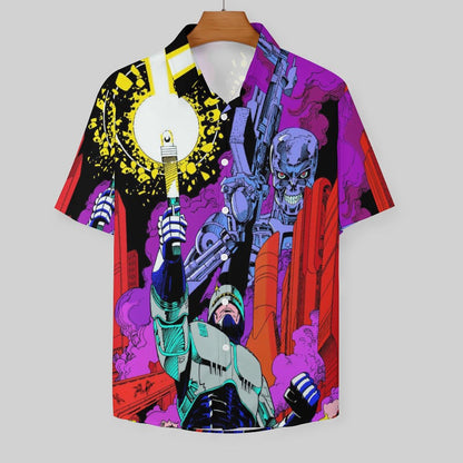 Men's Fashion Casual Printed Short Sleeve Shirts 2306104389