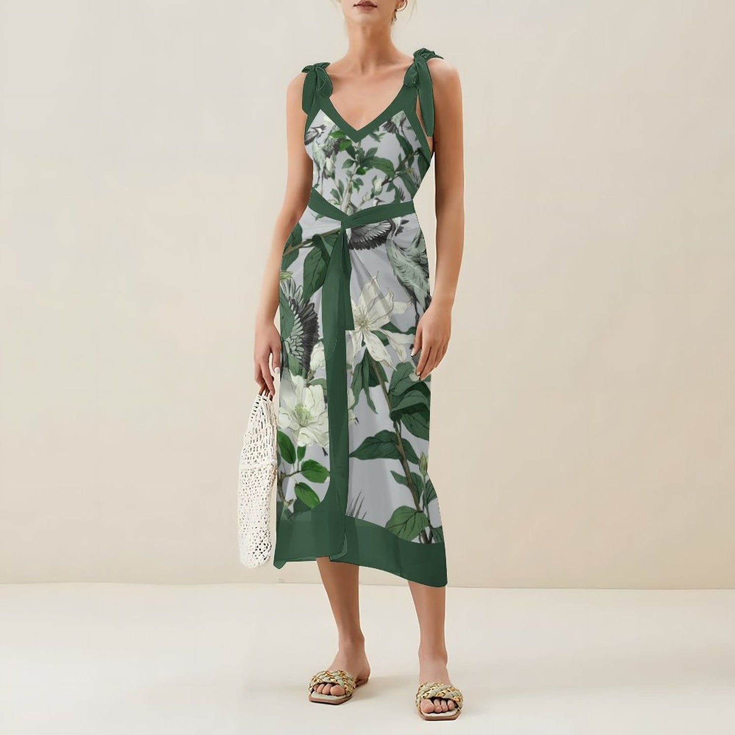 Casual Printed One-Piece Swimsuit And Cover Up 2305102453