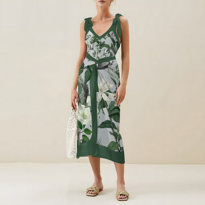 Casual Printed One-Piece Swimsuit And Cover Up 2305102453