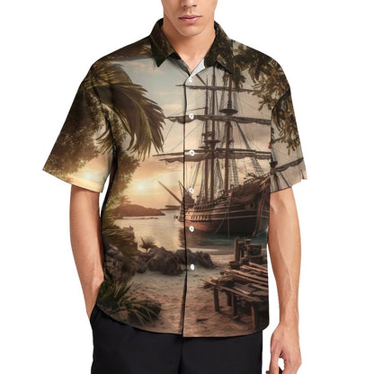 Men's Hawaiian Casual Short Sleeve Shirt 2306104247