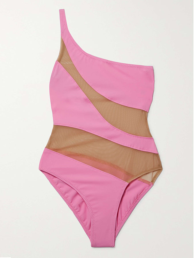 Beach Colorblock One-Piece Swimsuit and Cover-up