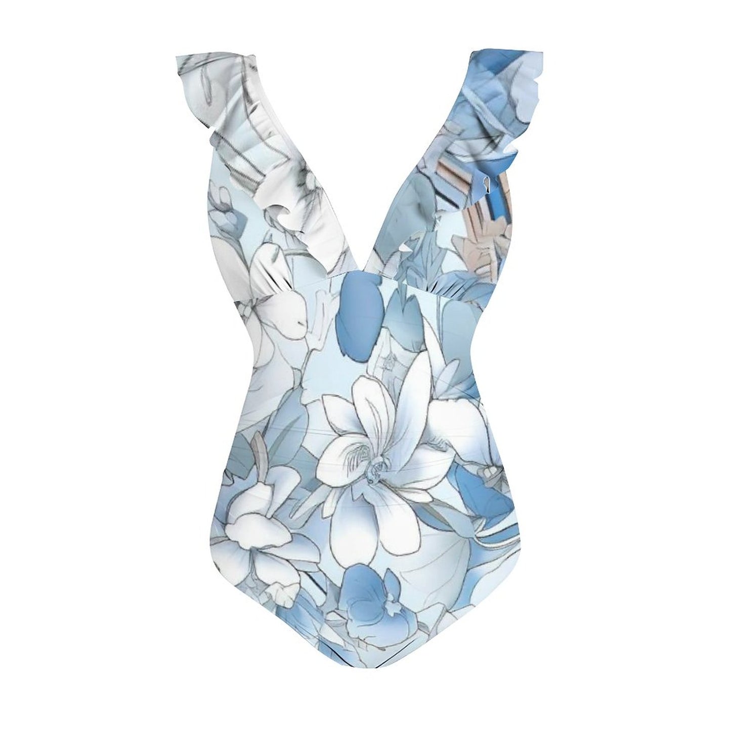 Casual Printed One Piece Swimsuit And Cover Up 2306103044