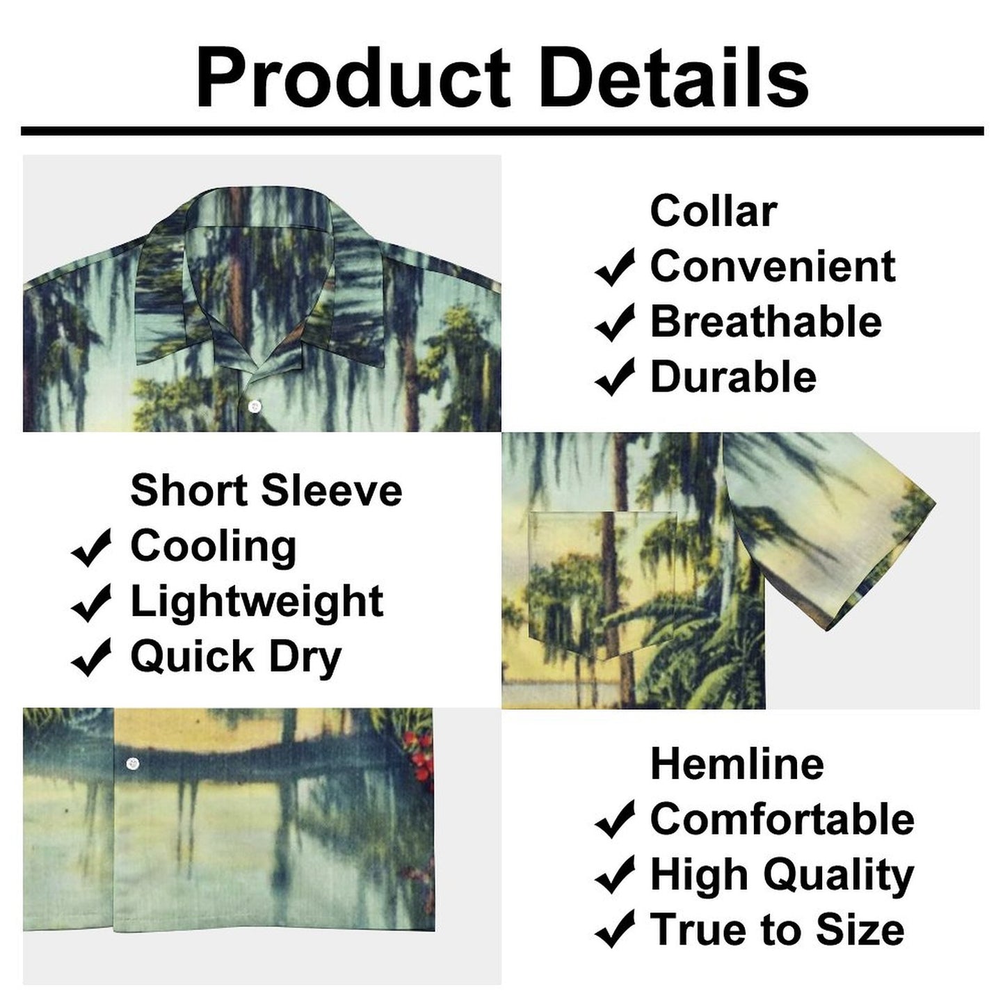 Men's Hawaiian Casual Short Sleeve Shirt 2306100922