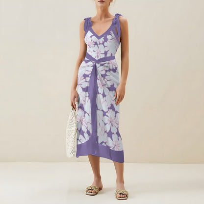 Casual Printed One-Piece Swimsuit And Cover Up 2305102451