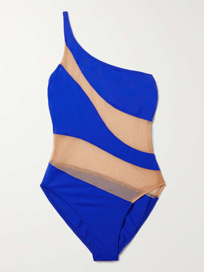 Beach Colorblock One-Piece Swimsuit and Cover-up