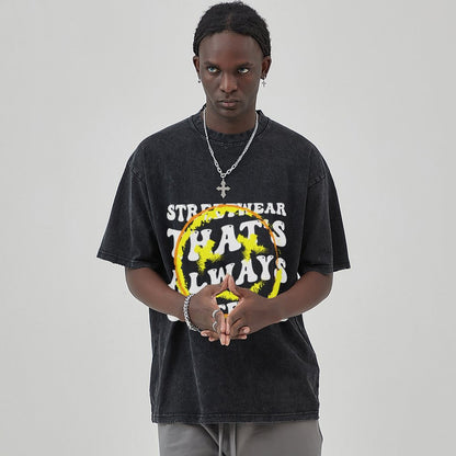 Unisex Vintage Solid Wash T-Shirts 2305101925