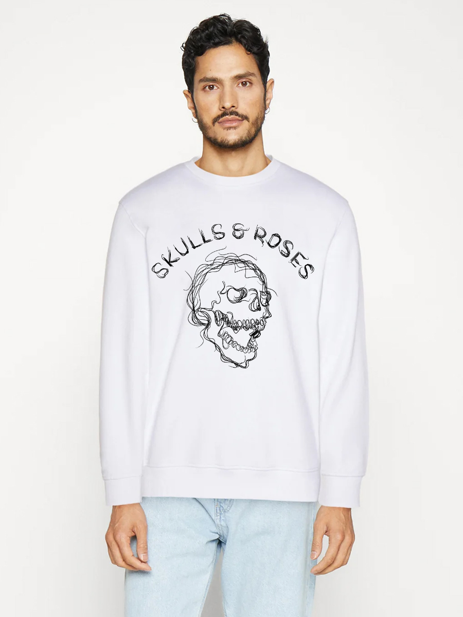 Men's Skeleton Round Neck Casual Printed Long Sleeve Sweatshirt