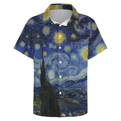 Men's Hawaiian Print Resort Shirt 2305101782