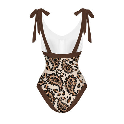 Casual Printed One-Piece Swimsuit And Cover Up 2305102690