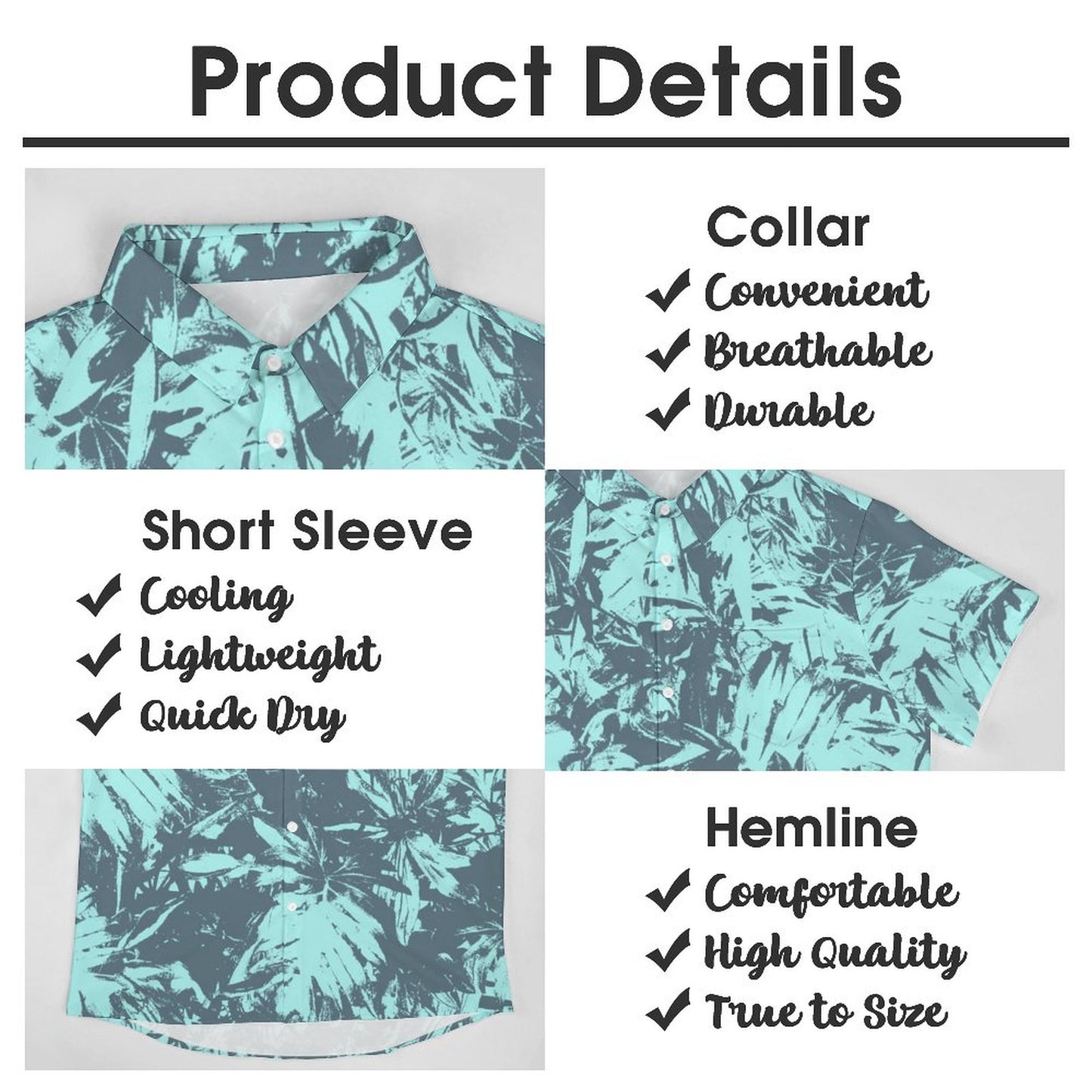 Men's Hawaiian Casual Short Sleeve Shirt 2306105276