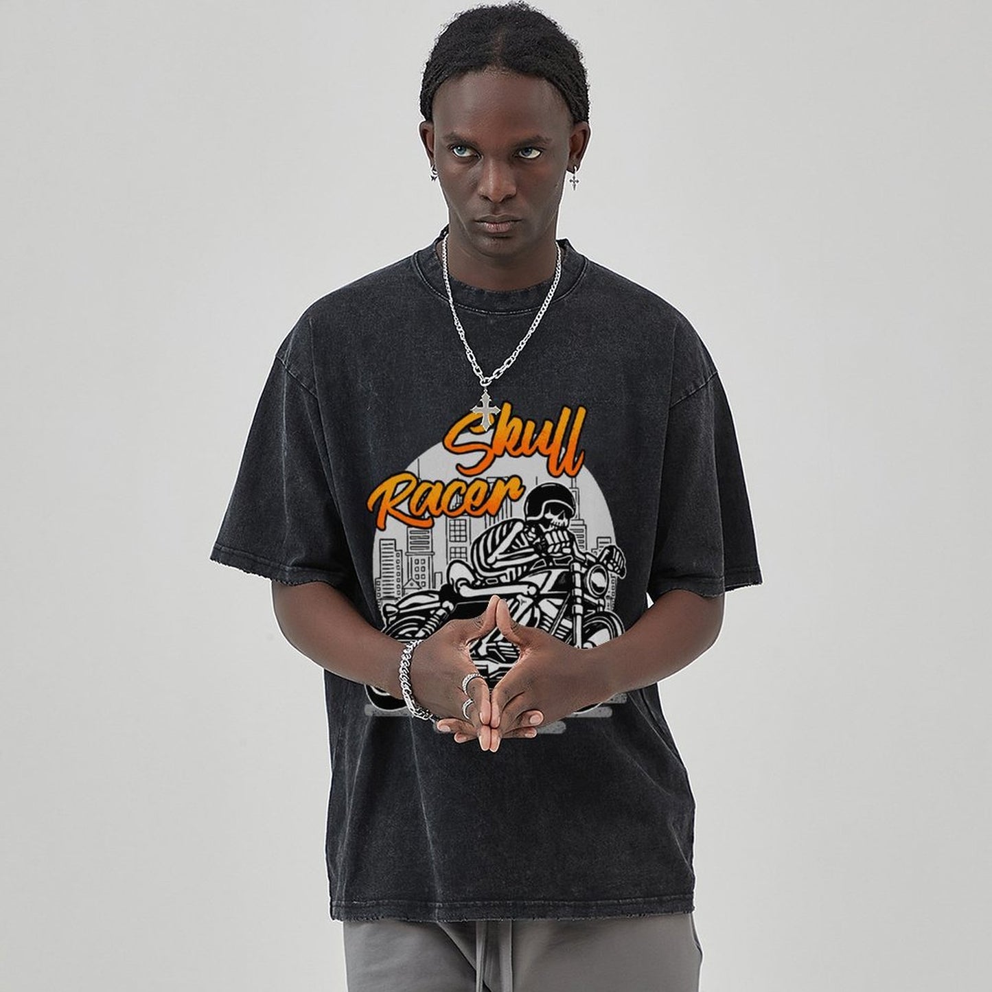 Unisex Vintage Solid Wash T-Shirts 2305102838
