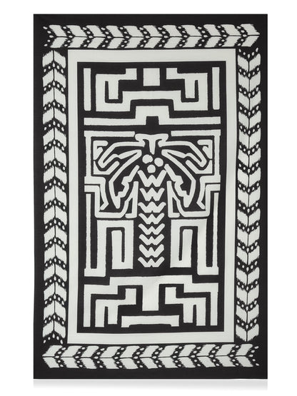 Sexy Bikini And Geometric Print Cover Up
