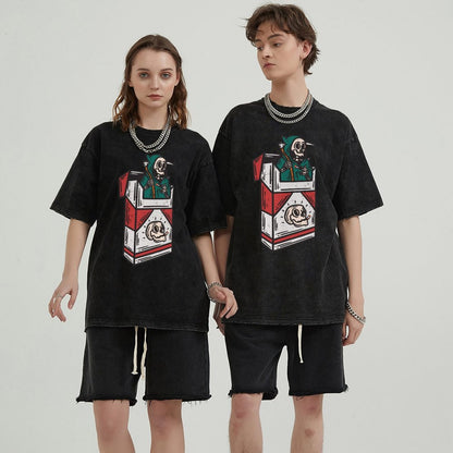 Unisex Vintage Solid Wash T-Shirts 2305102843