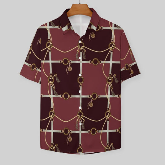 Men's Fashion Casual Printed Short Sleeve Shirts 2306101106