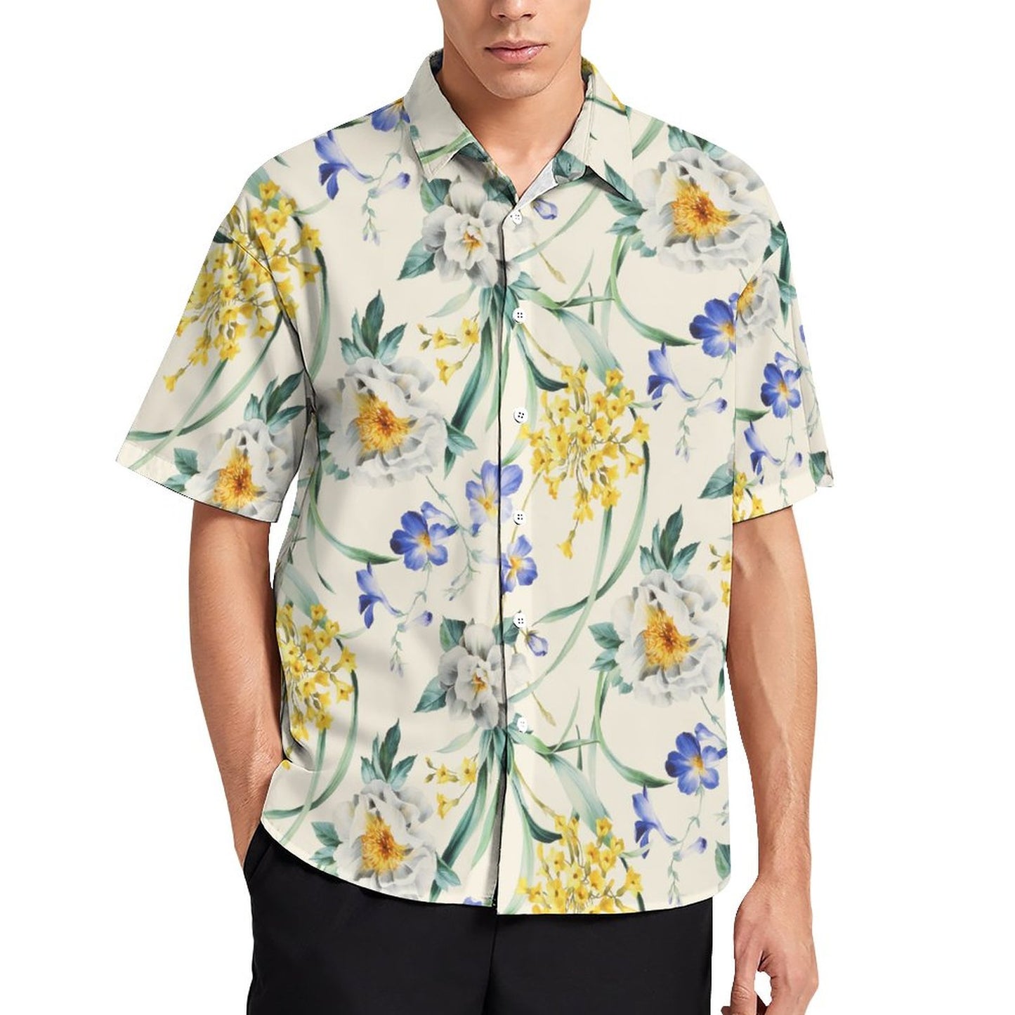 Men's Fashion Casual Printed Short Sleeve Shirts 2305107084