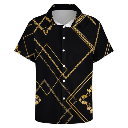 Men's Fashion Casual Printed Short Sleeve Shirts 2306100096
