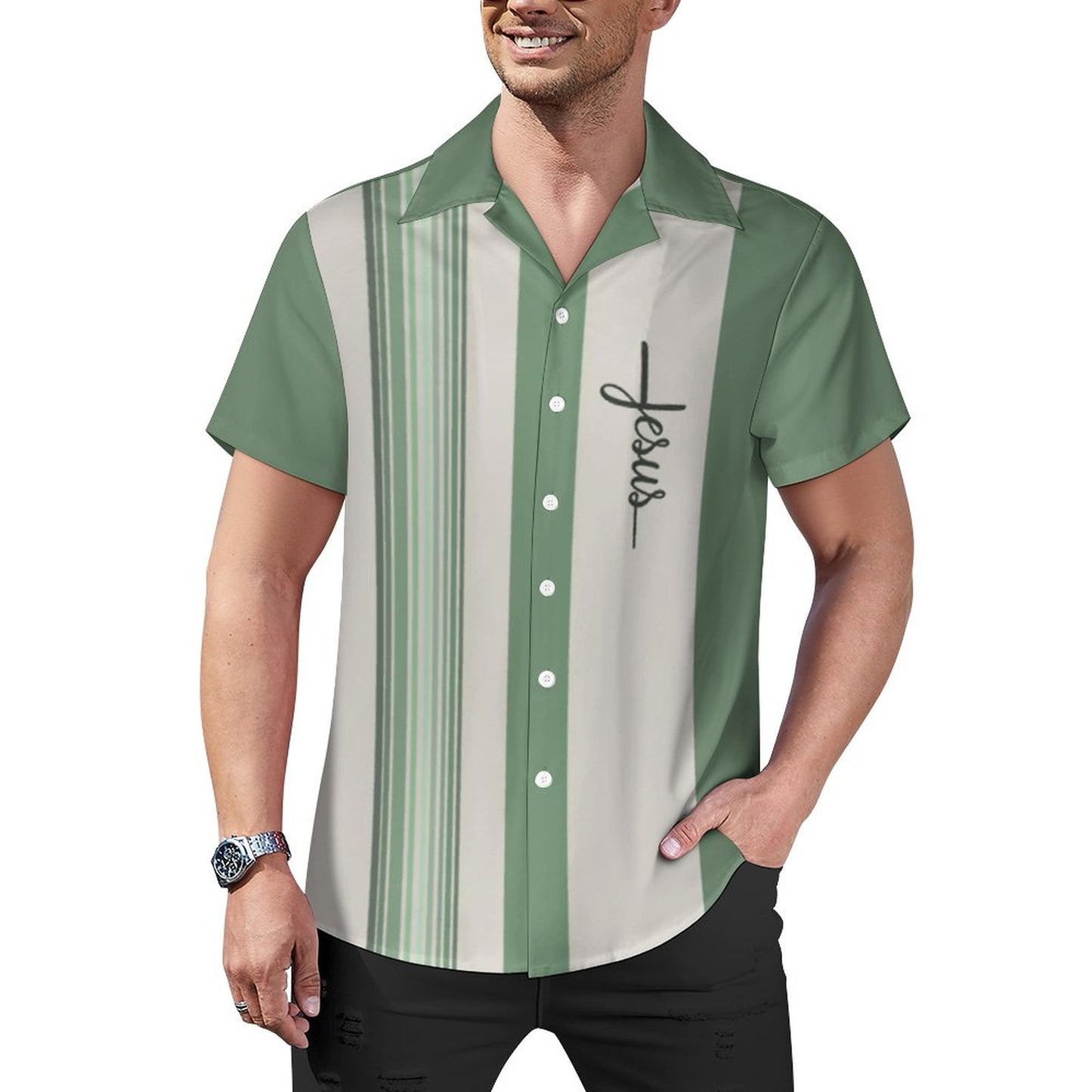 Men's Hawaiian Print Casual Shirt 2304105776