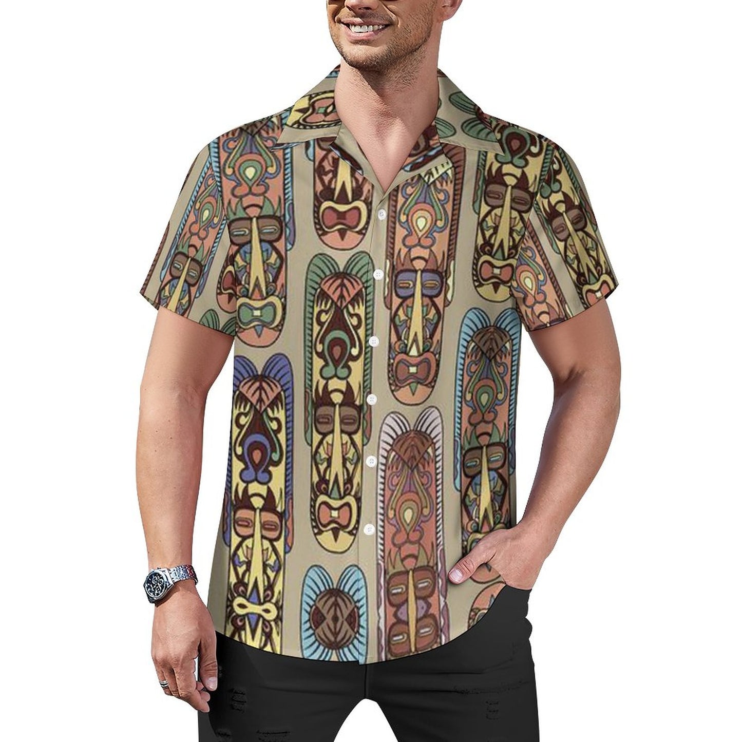 Men's Hawaiian Casual Short Sleeve Shirt 2305102397