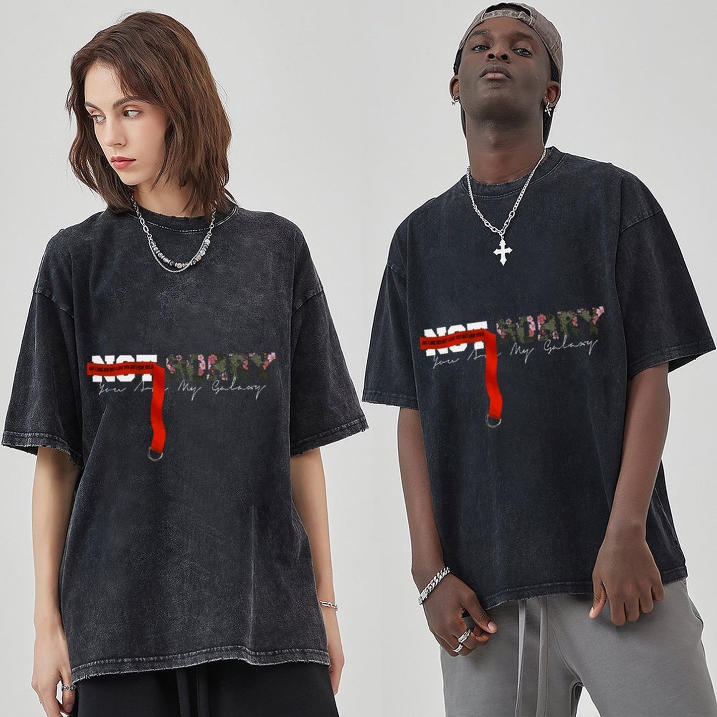 Unisex Vintage Solid Wash T-Shirts 2305102849