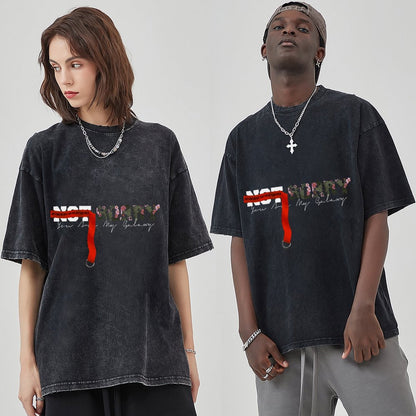 Unisex Vintage Solid Wash T-Shirts 2305102849