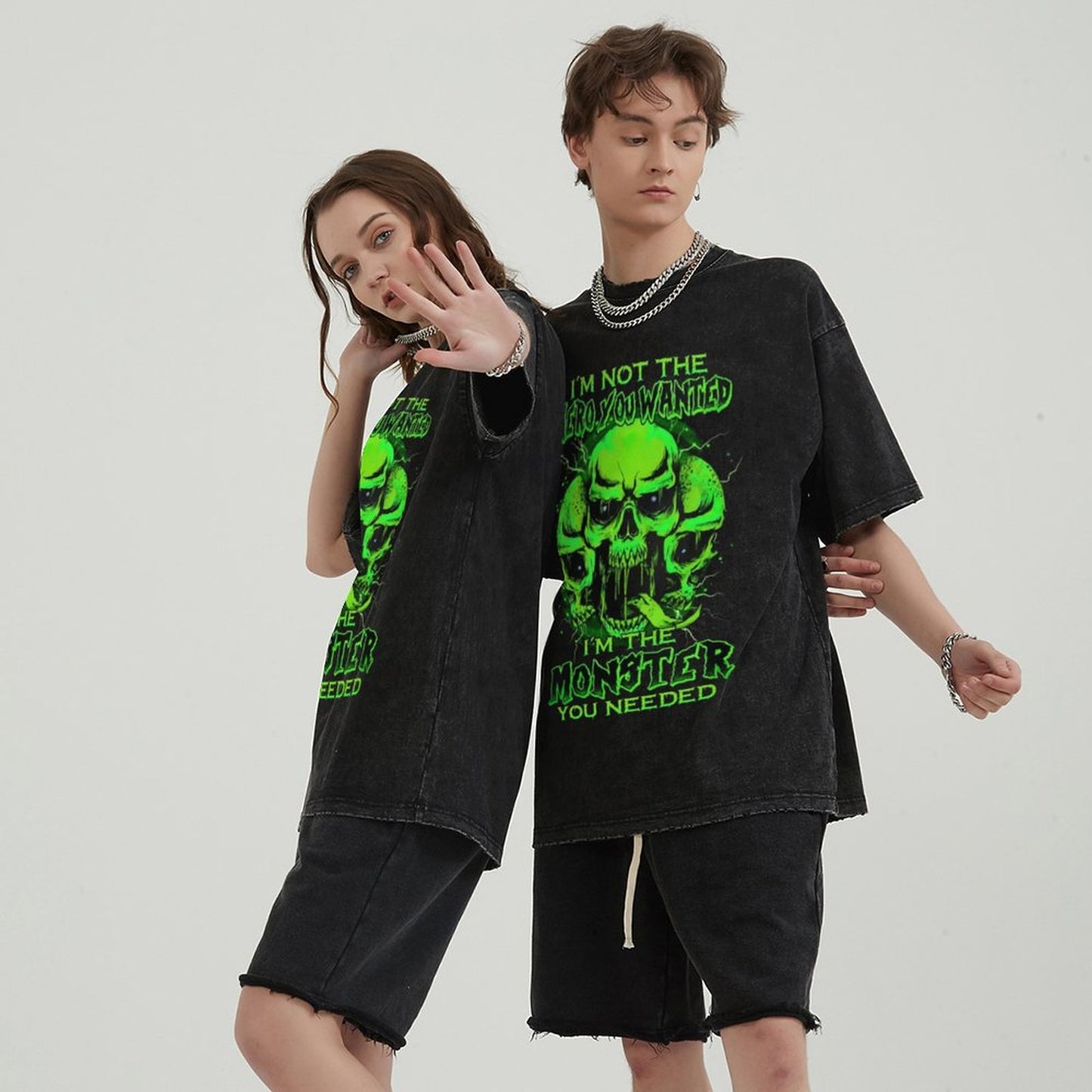 Unisex Vintage Solid Wash T-Shirts 2305104096
