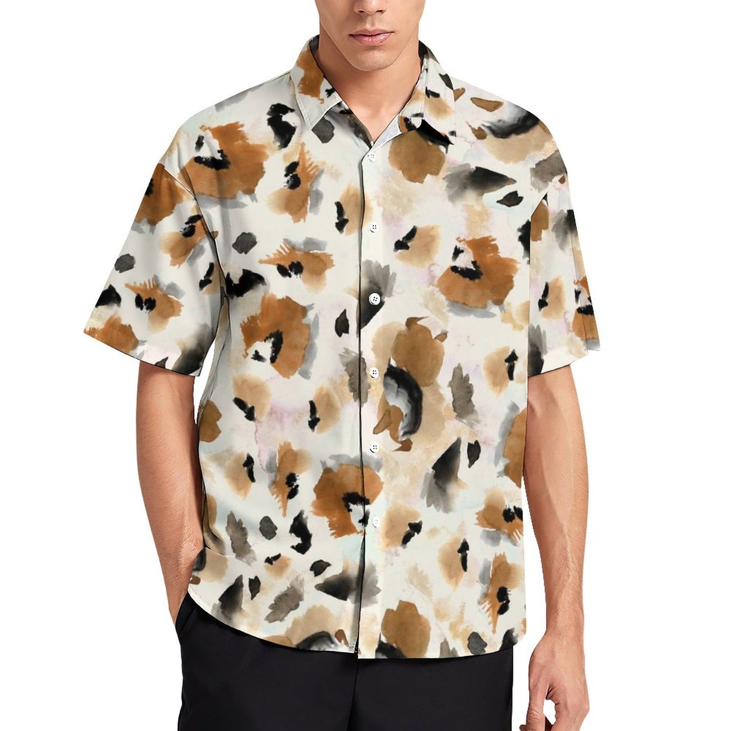 Men's Fashion Casual Printed Short Sleeve Shirts 2306104052
