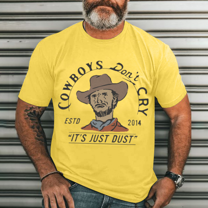 Cowboys Don't Cry Men's Casual Printed T-Shirt
