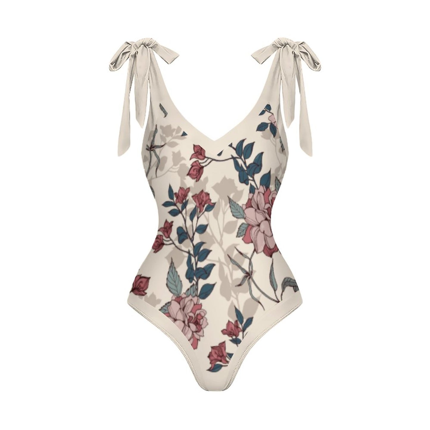 Casual Printed One-Piece Swimsuit And Cover Up 2305104175