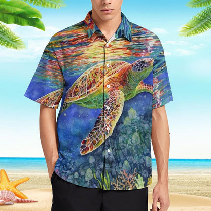 Men's Hawaiian Print Resort Shirt 2305101676