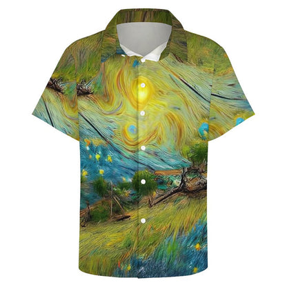 Men's Hawaiian Print Resort Shirt 2305101786