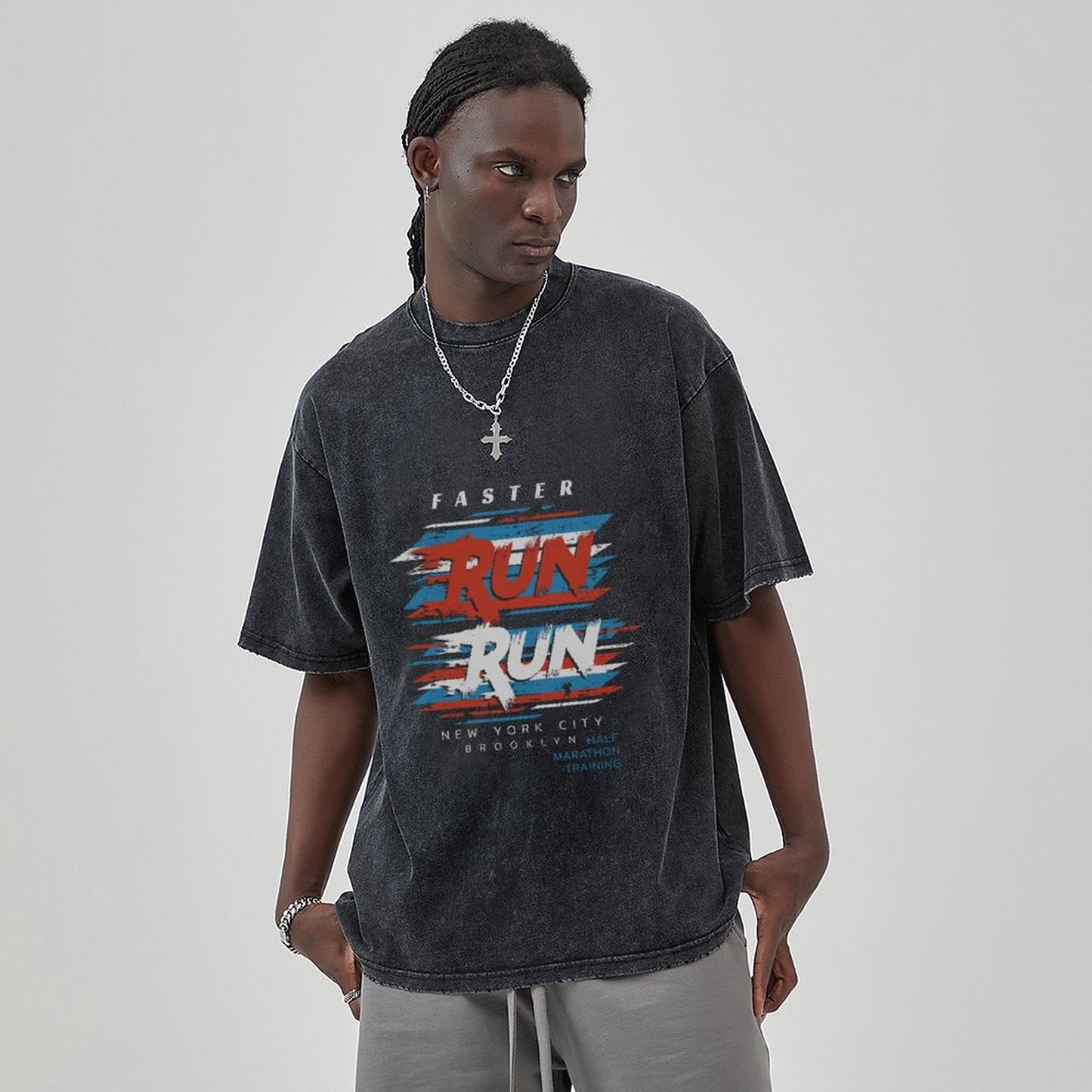 Unisex Vintage Solid Wash T-Shirts 2305102651