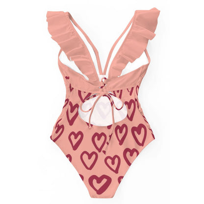 Casual Printed One Piece Swimsuit And Cover Up 2306103132