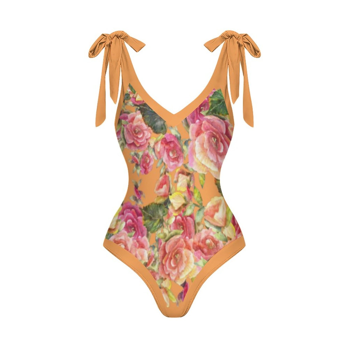 Casual Printed One-Piece Swimsuit And Cover Up 2305102821