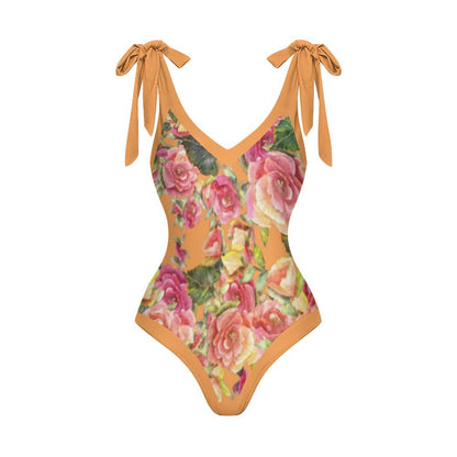 Casual Printed One-Piece Swimsuit And Cover Up 2305102821