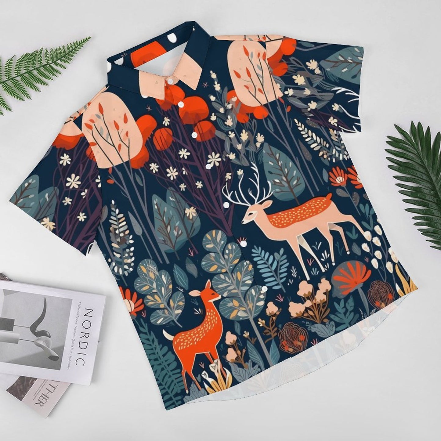 Men's Fashion Casual Printed Short Sleeve Shirts 2305106991