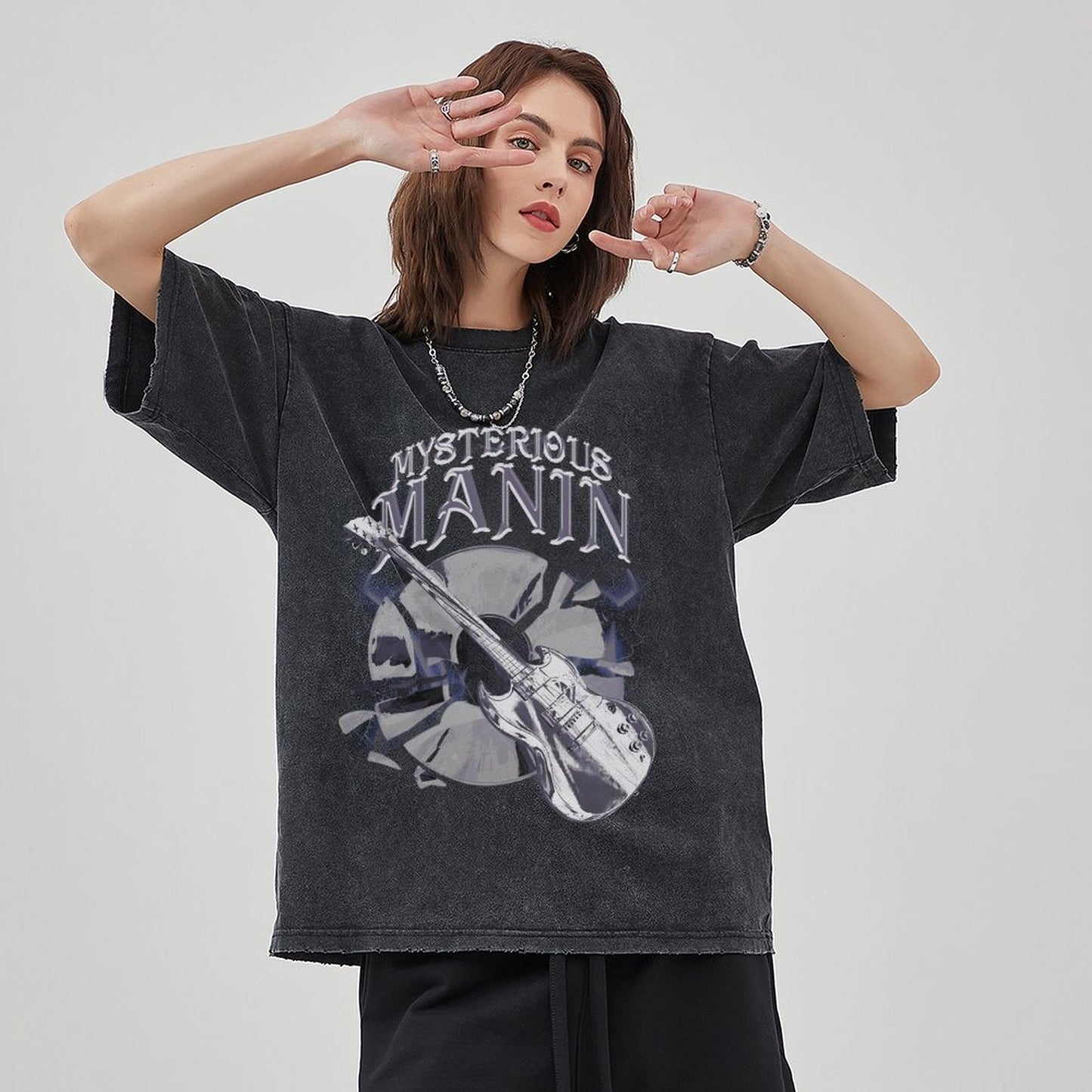 Unisex Vintage Solid Wash T-Shirts 2305102841