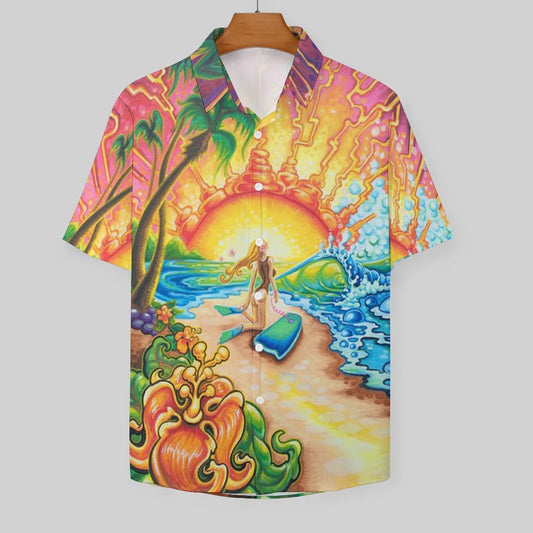 Men's Hawaiian Print Resort Shirt 2305101688