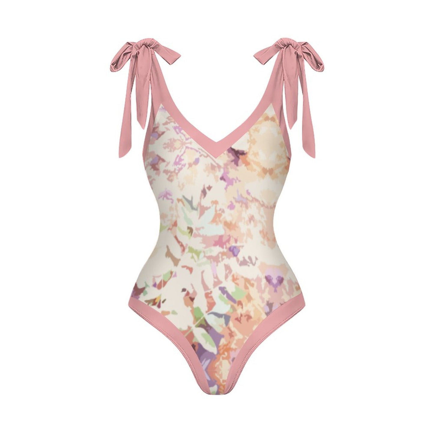 Casual Printed One Piece Swimsuit And Cover Up 2305104466
