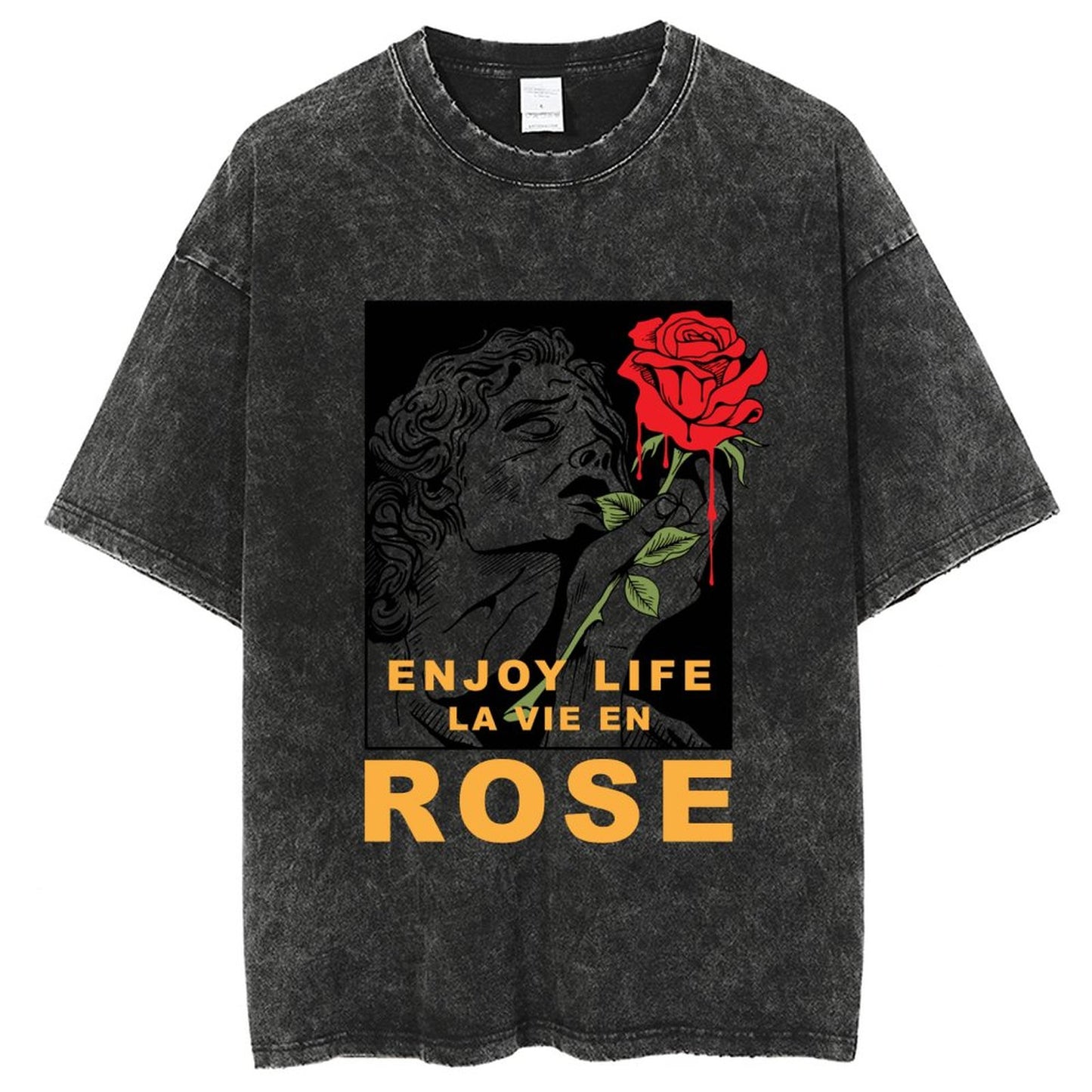 Unisex Vintage Solid Wash T-Shirts 2305102851