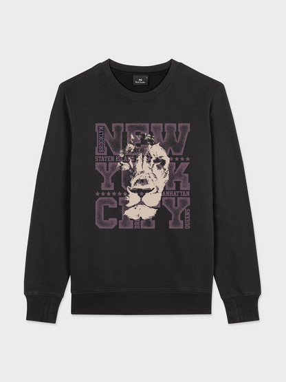 Men's Round Neck Casual Letter Printed Long Sleeve Sweatshirt