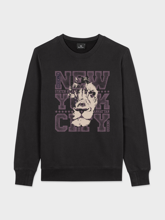 Men's Round Neck Casual Letter Printed Long Sleeve Sweatshirt