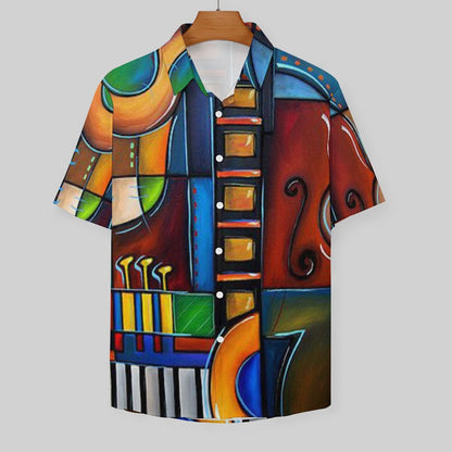 Men's Hawaiian Print Resort Shirt 2305102023