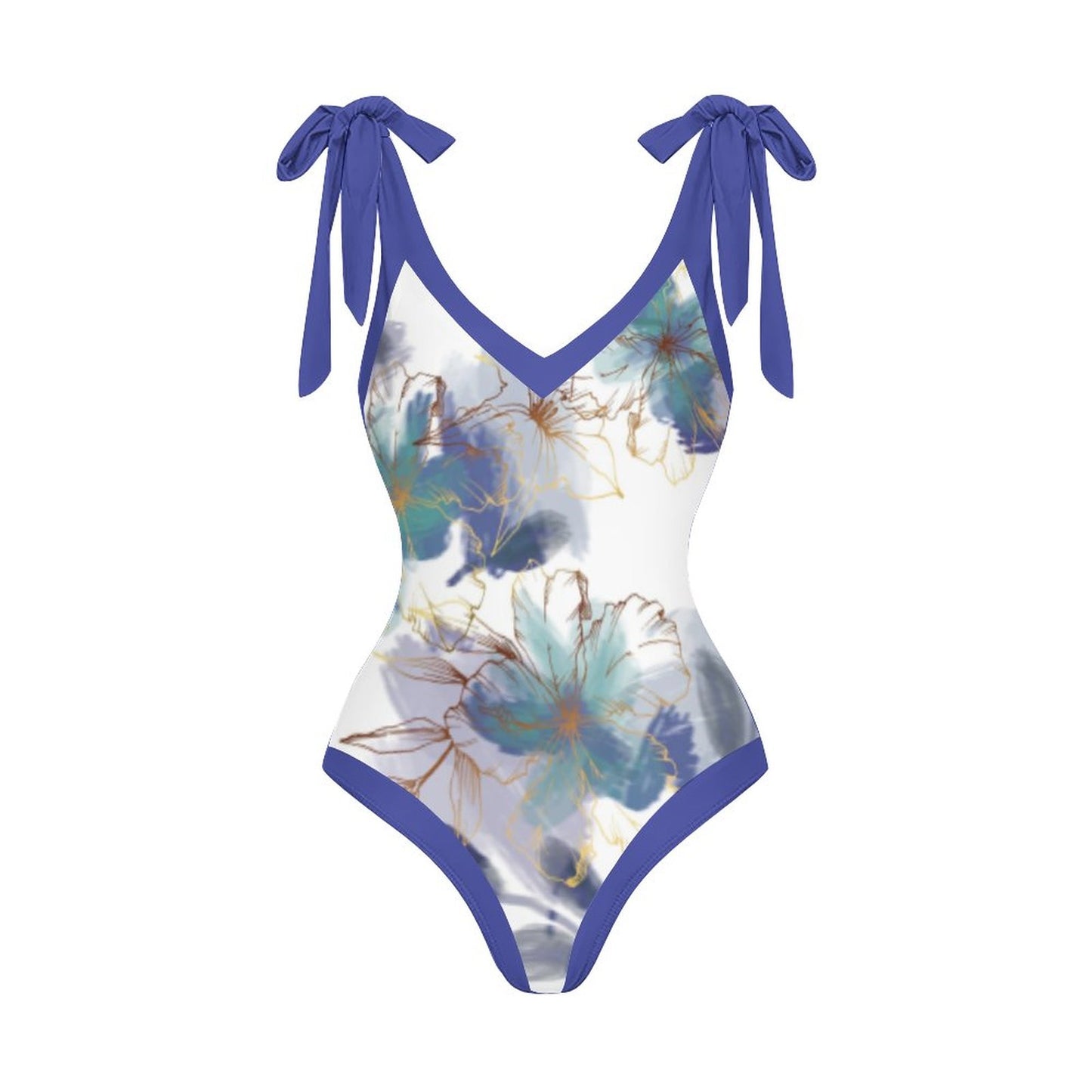 Casual Printed One Piece Swimsuit And Cover Up 2305106061