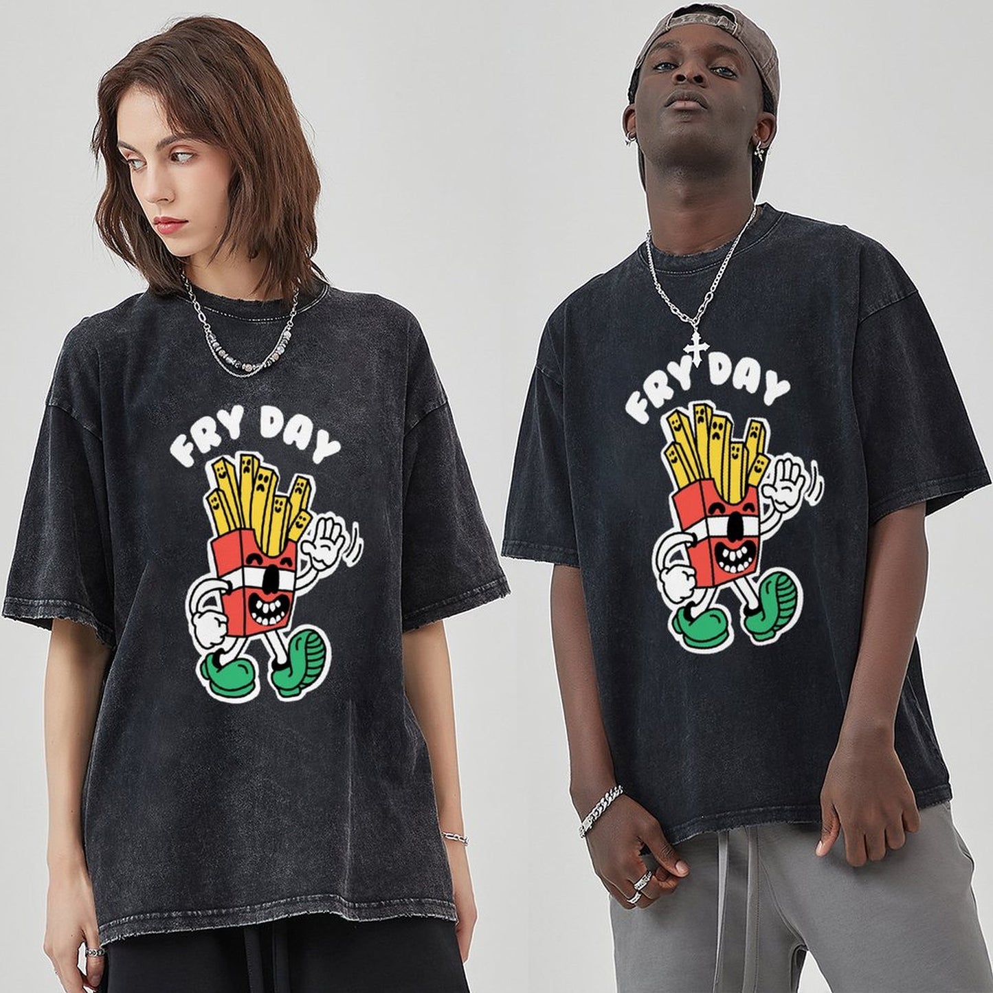 Unisex Vintage Solid Wash T-Shirts 2305103535