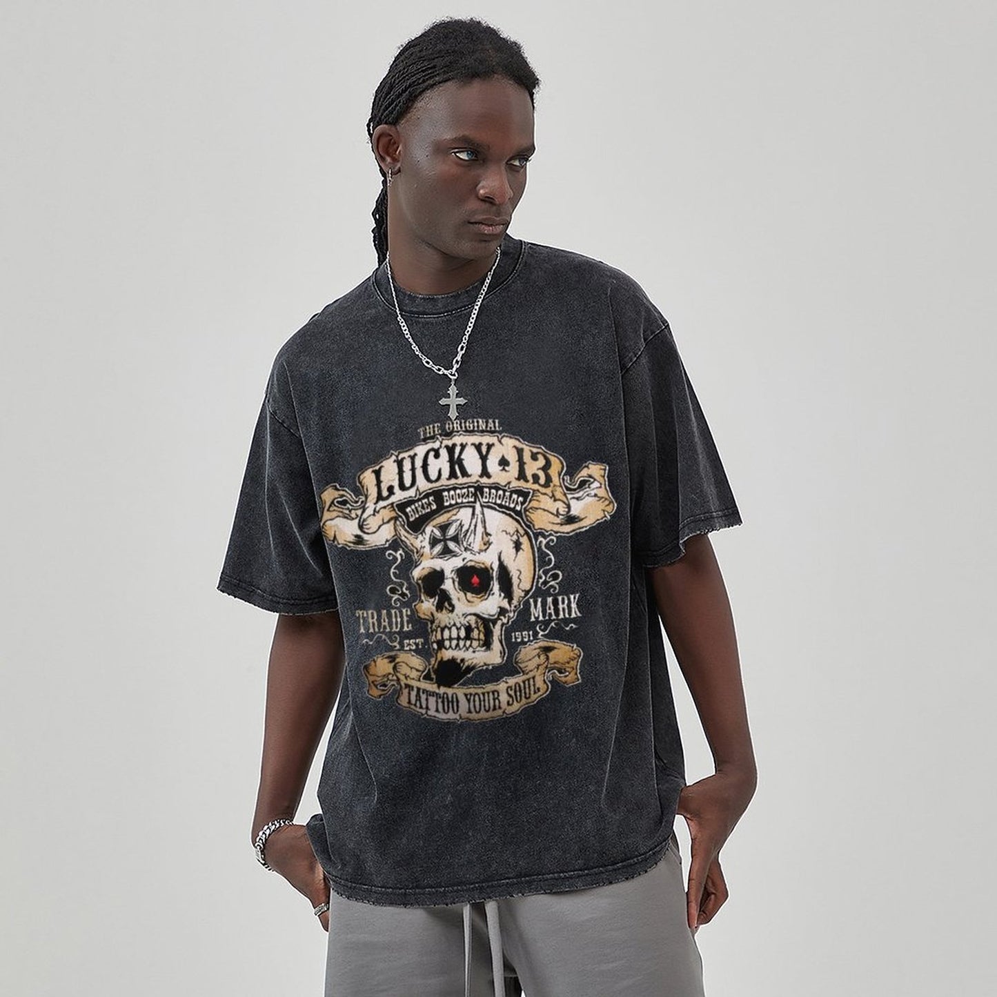 Unisex Vintage Solid Wash T-Shirts 2305101604